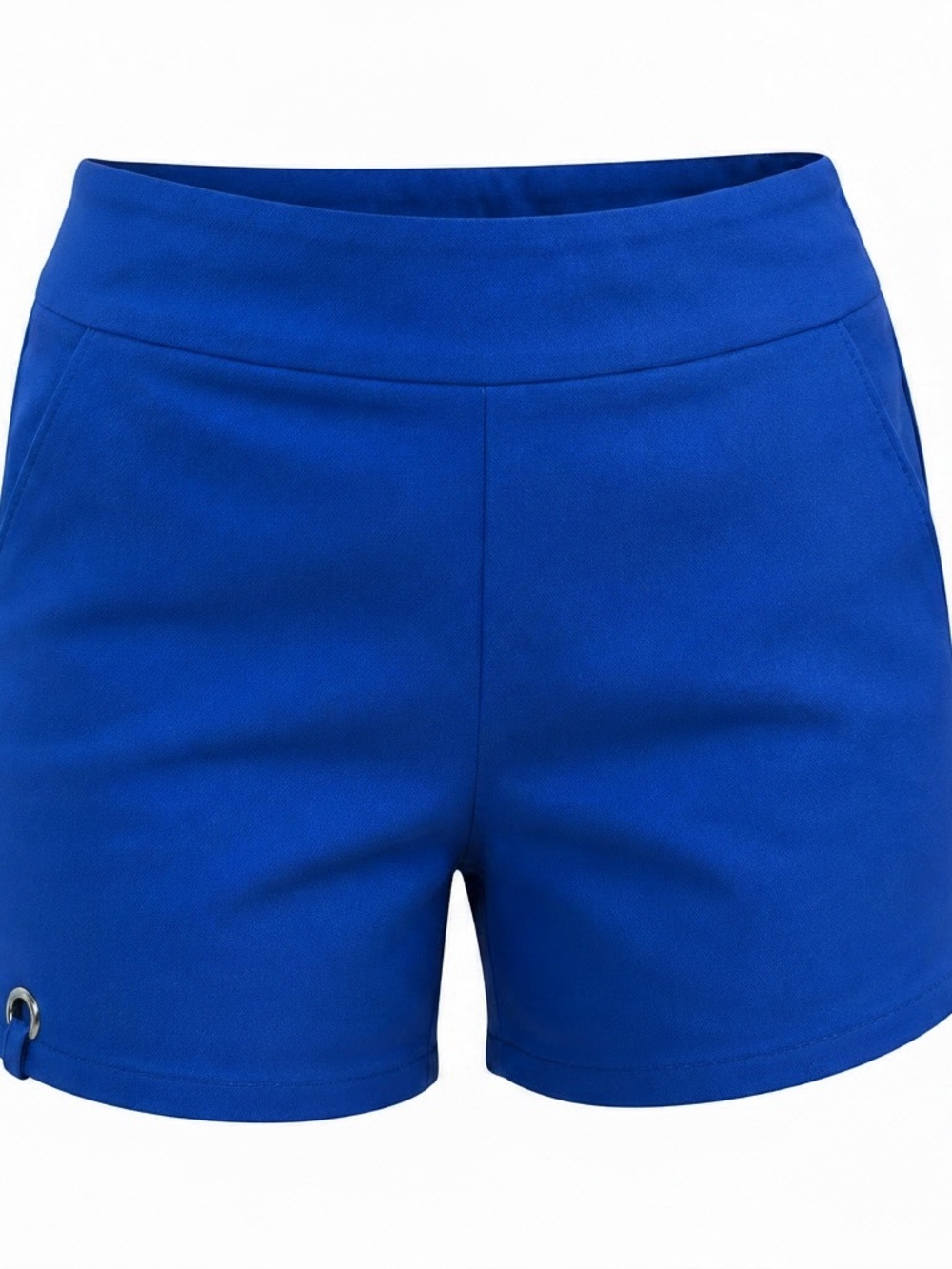 Women’s Cobalt Blue Bermuda Shorts with Grommet Detail
